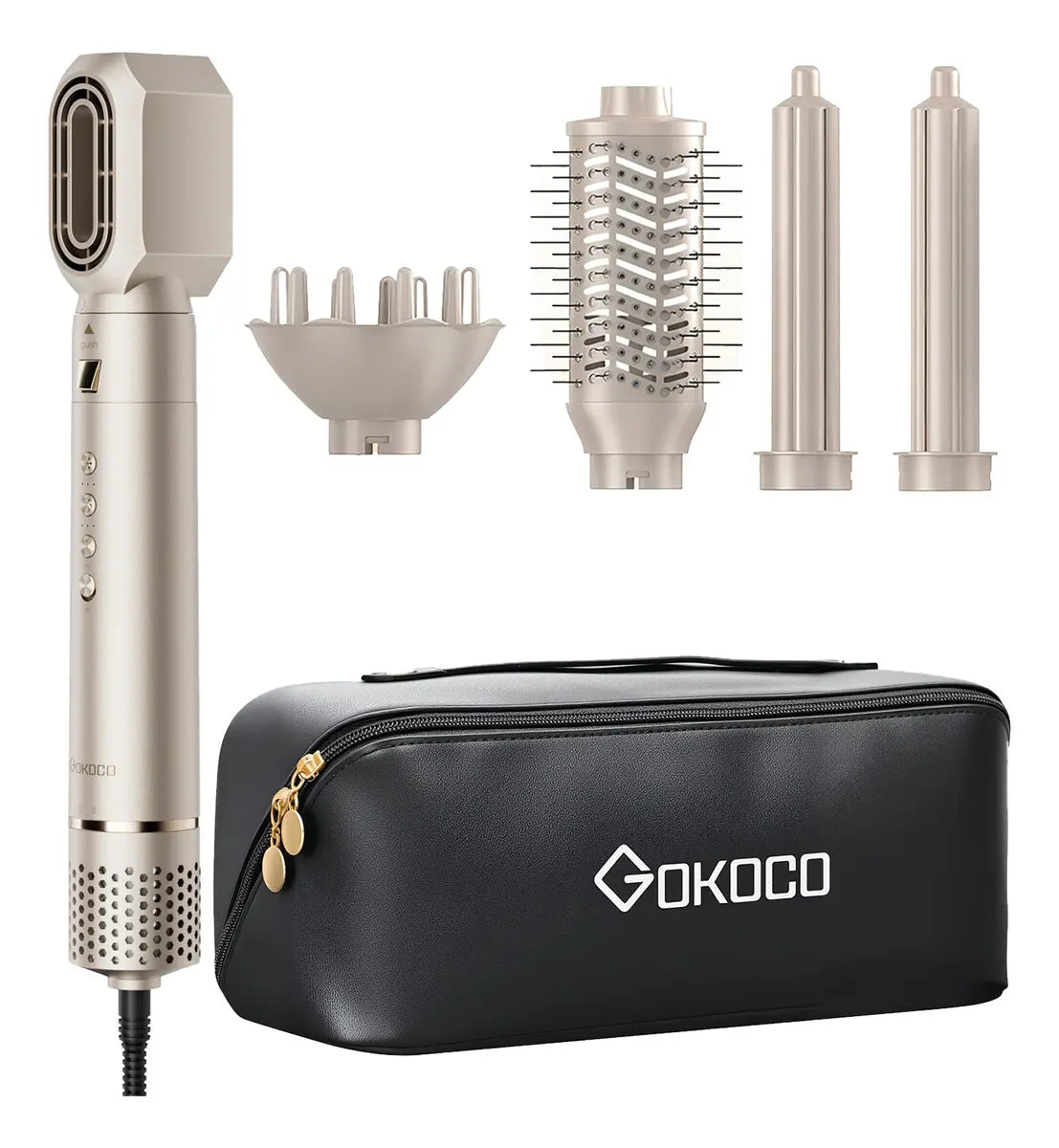 Escova Secadora e Modeladora 5 em 1 – 1300W Bivolt - Gokoco
