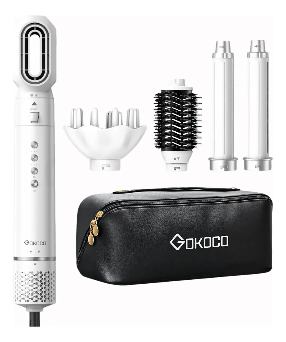 Escova Secadora e Modeladora 5 em 1 – 1300W Bivolt - Gokoco