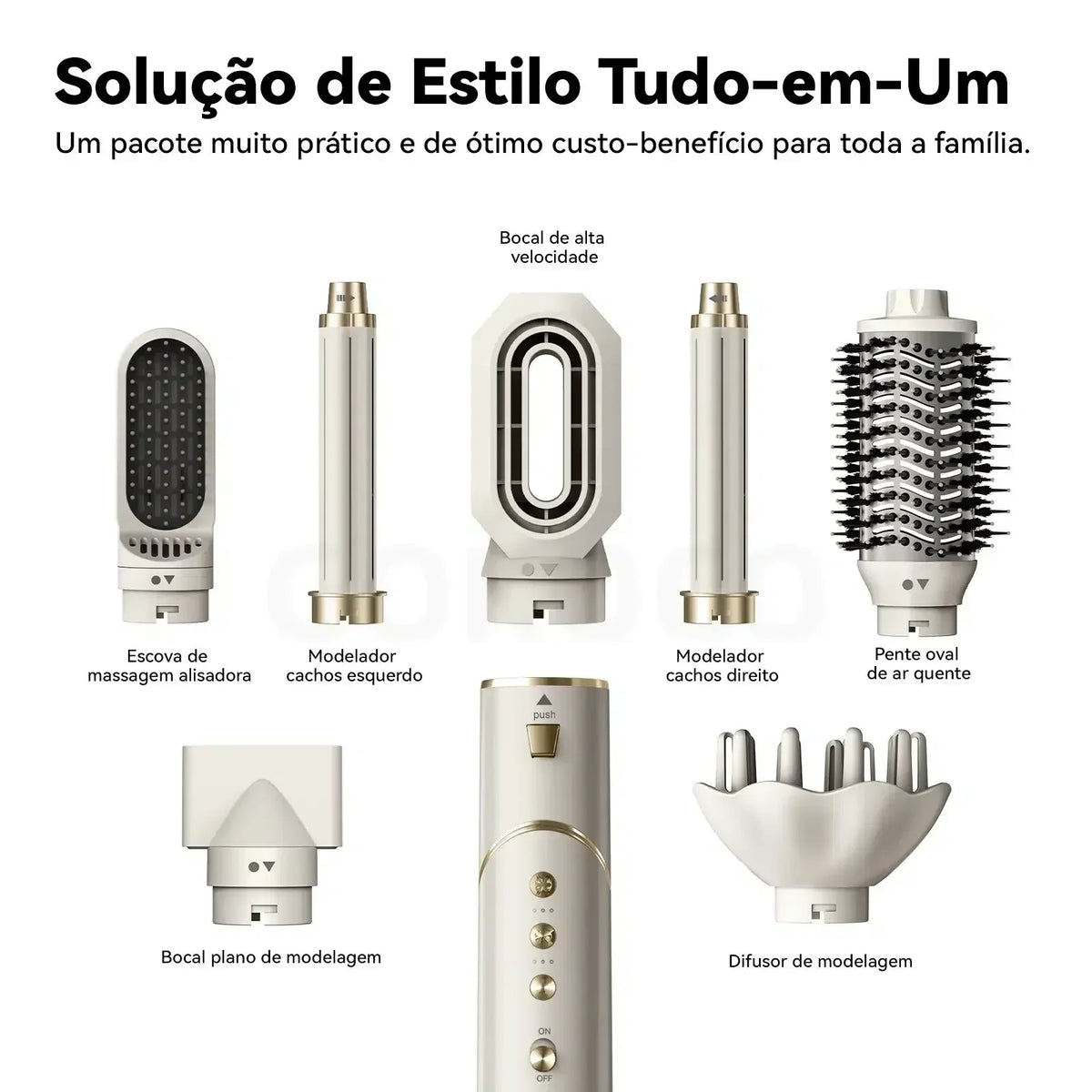 Escova Multifunções 7 em 1 – 1200W Bivolt – Gokoco